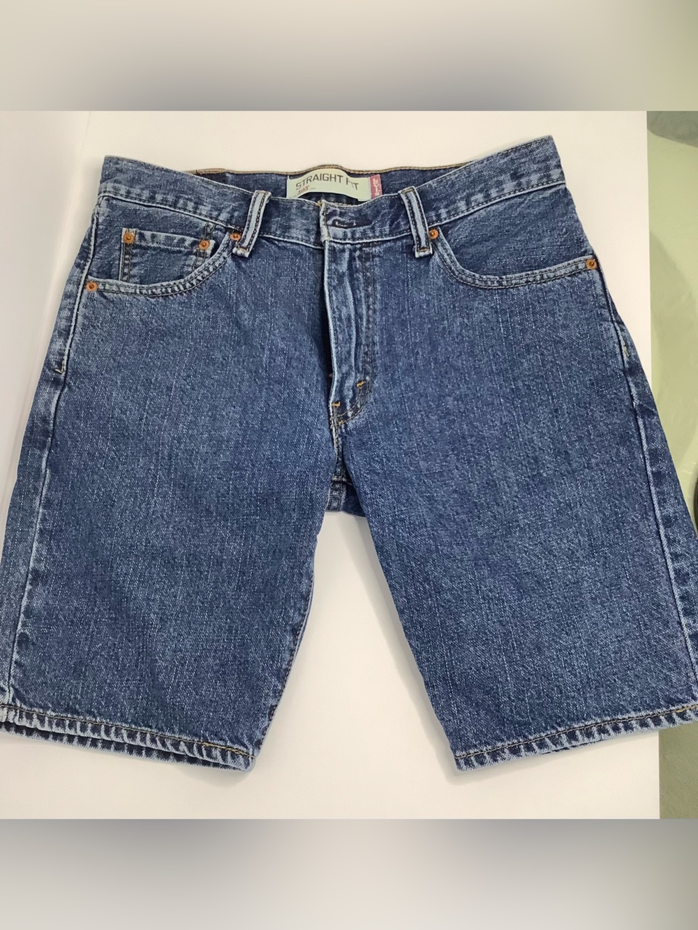 Levi’s 505 Men's Straight Fit Denim Shorts - Dark Blue-Size 30